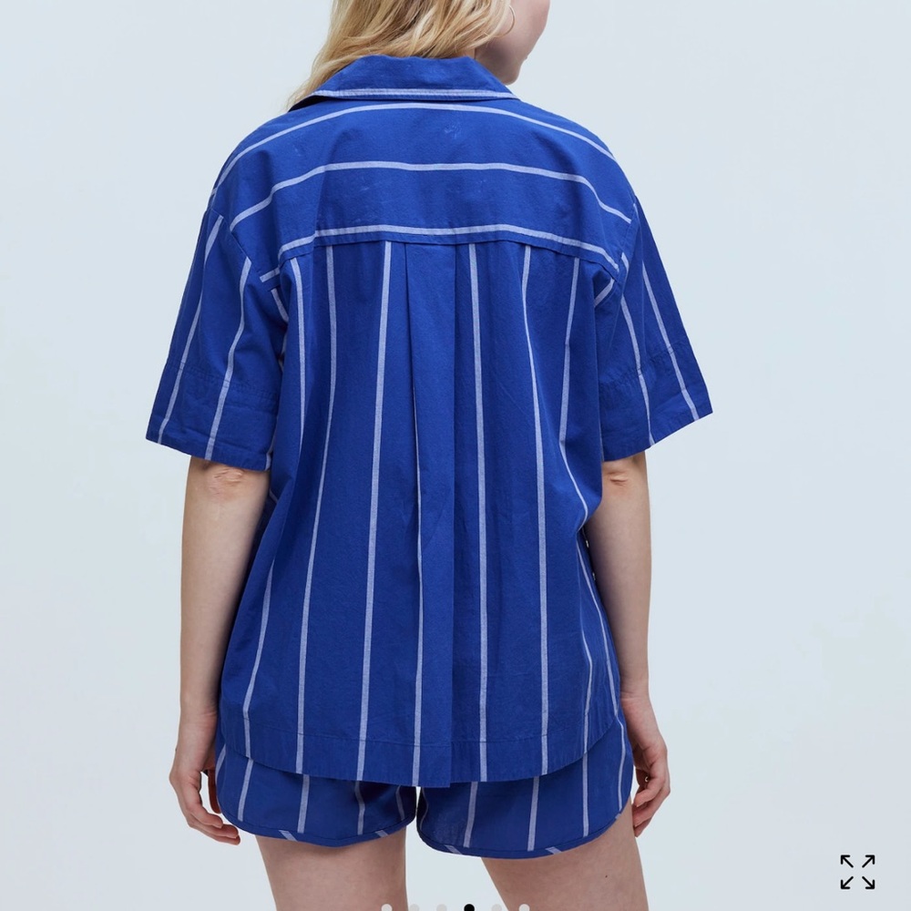 Madewell oversized Blue Striped Shirt - Picture 5 of 6